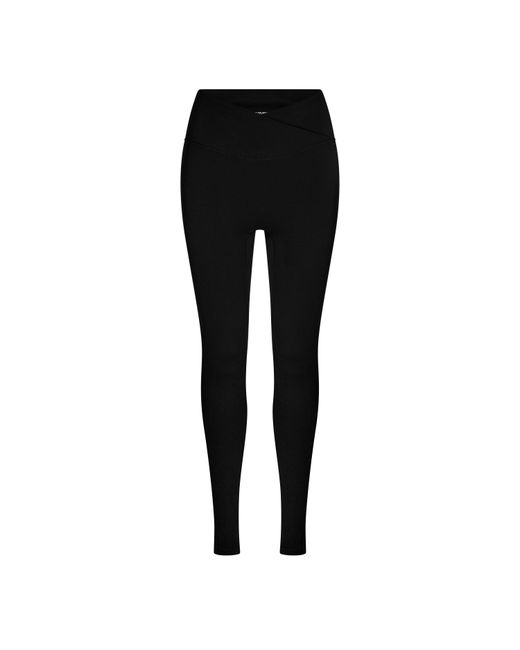 The Couture Club Black Sculpting Stretch Crossover Leggings