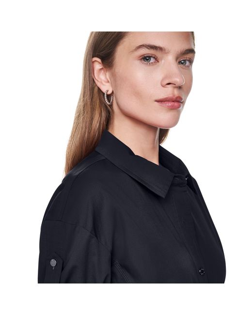 DKNY Black Belt Pop Shirt Dress