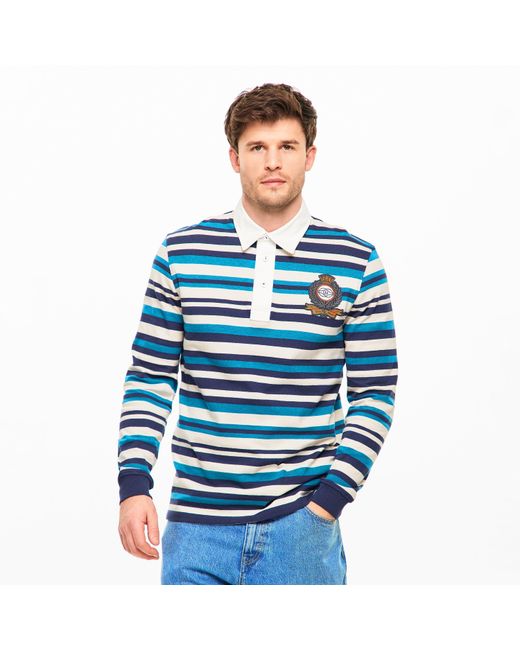 Gieves & Hawkes Blue Rugby Polo Shirt for men