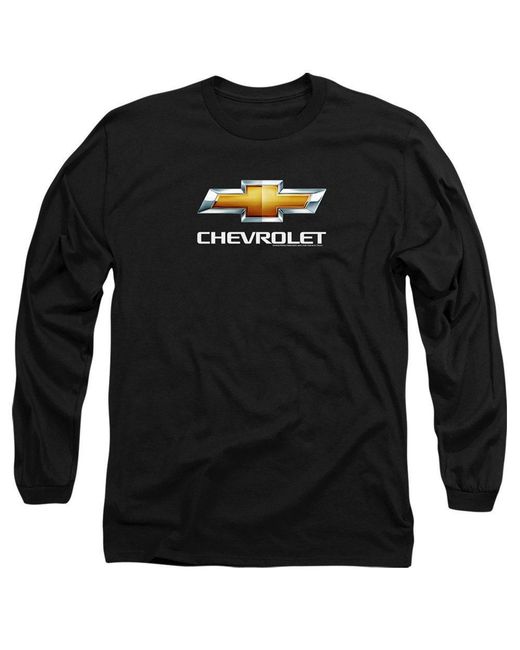 Other Black Chevrolets Chevy Bowtie Stacked Long Sleeve T-Shir for men