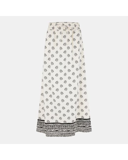 Vero Moda White Maya Long Maxi Skirt