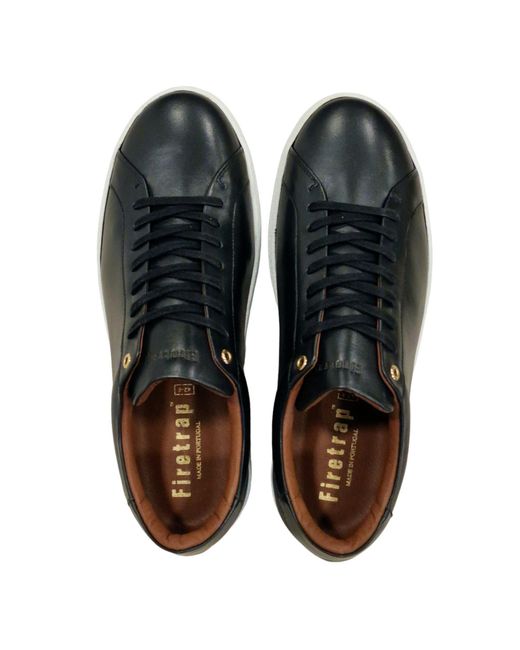 Firetrap Black Franck Low Trainers for men