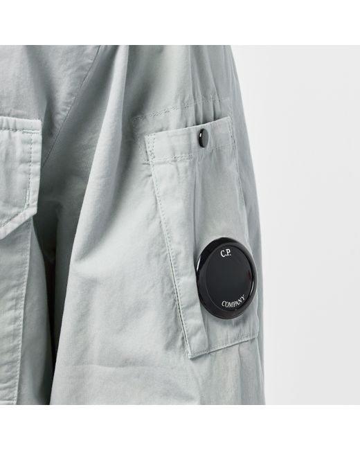 C P Company Gray Gabard Overshirt for men