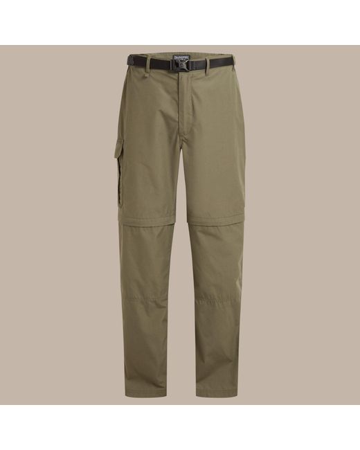 Craghoppers Gray Kiwi Convertible Water-Repellent Trousers for men