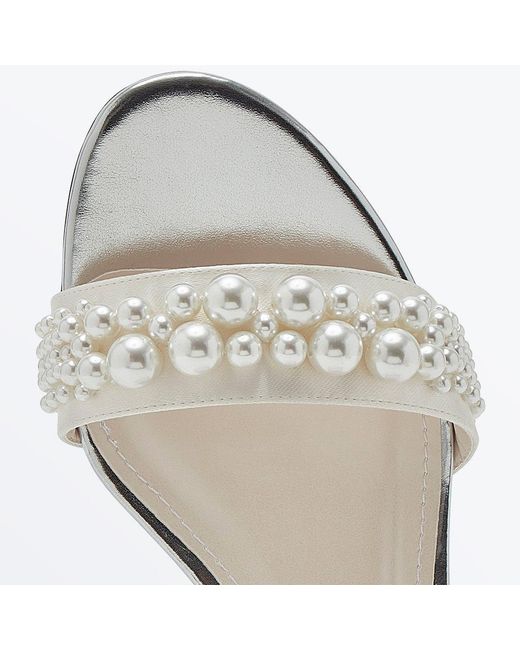 Rainbow Sandals White Block Court Shoes