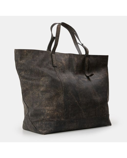 Represent Black Leather Tote Bag for men