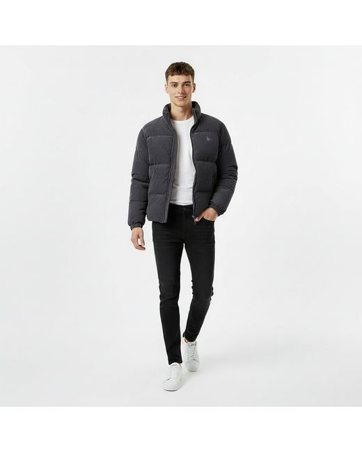 Jack Wills Blue Corduroy Short Puffer Jacket for men