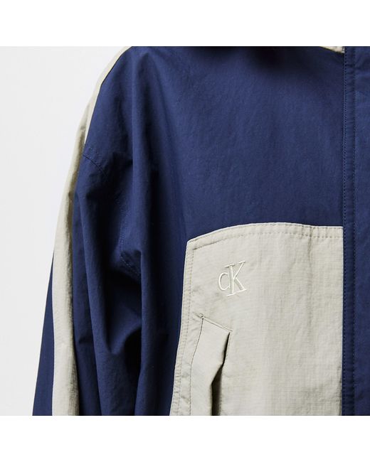 Calvin Klein Blue Short Rain Anorak