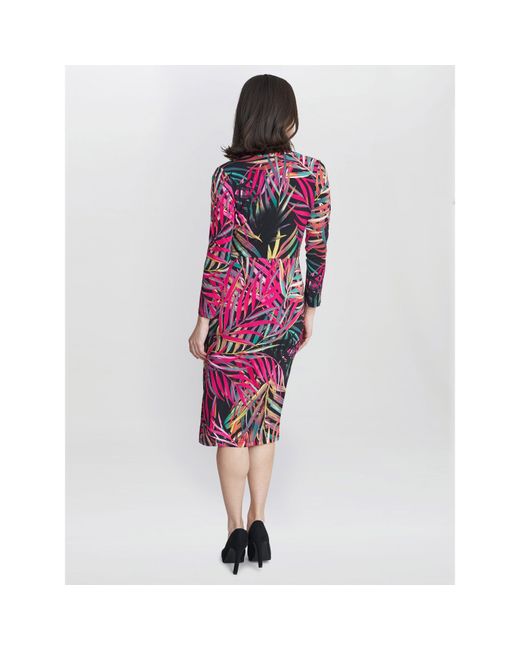 Gina Bacconi Red Keira Jersey Wrap Dress