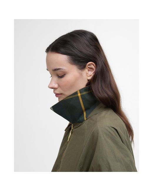 Barbour Green Catlin Showerproof Cotton Long Sleeve Rain Anorak