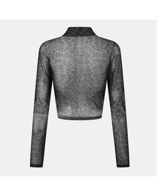 HUGO Gray Dasori Cropped Top