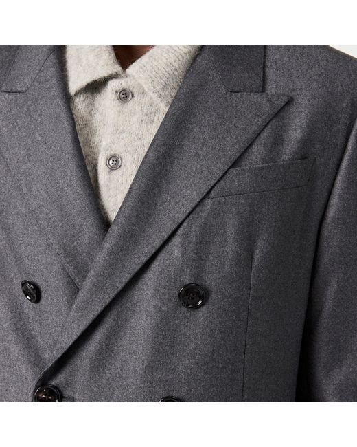 AMI Blue Button Tailored Fit Blazer for men