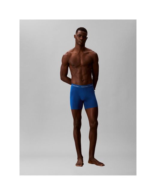 Calvin Klein Blue Calvinklein 3 Pack Boxer Briefs for men