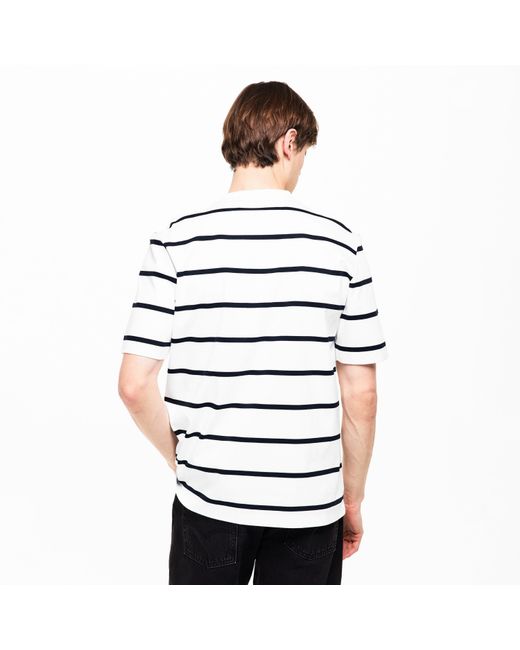 Boss White Taut Minimalist Design T-Shirt With Logo Detail for men