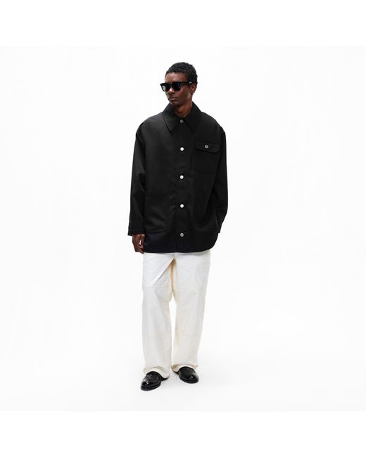 AMI Black Worker Overshirt for men
