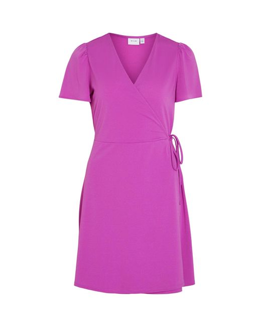 Vila Purple Borneo Wrap Dress