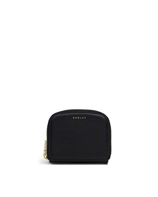 Radley Black Dukes Place Croc-Embossed Leather Zip Around Purse