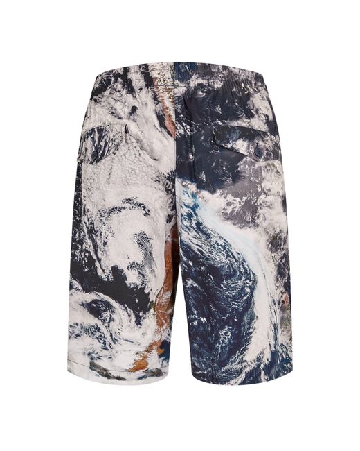 DIESEL Blue Fleece Jogger Shorts for men