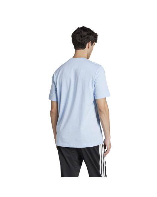 Adidas Blue Regular Fit Lemon T-Shirt for men