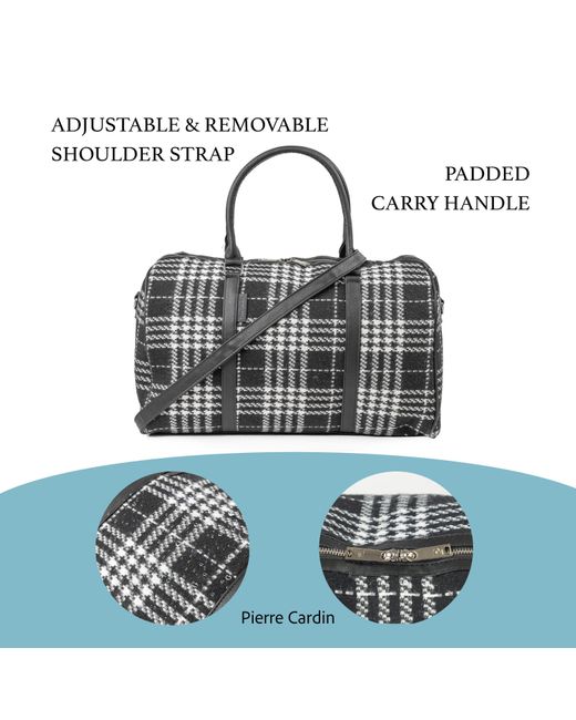 Pierre Cardin Black Premium Travel Holdall Flight Bag