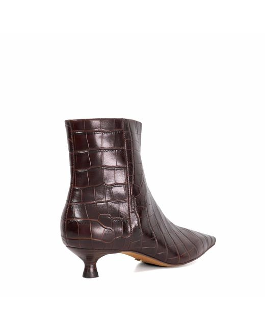 Dune Brown Odore Ankle Heeled Boots