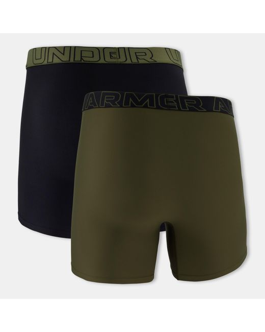 Under Armour Green 2Pk 6In Tech 2 Boxers for men