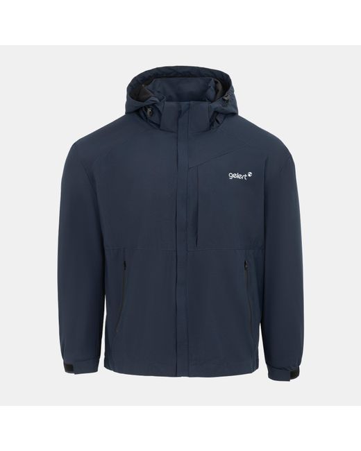 Gelert Blue Hooded Water Resistant Windproof Waterproof Jacket for men