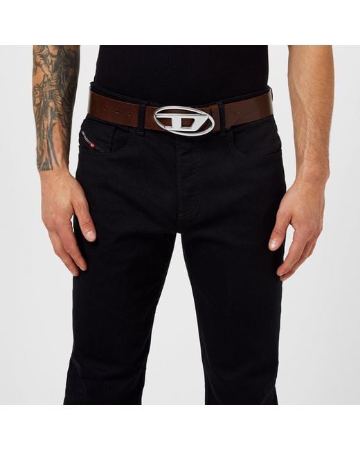 DIESEL Brown Diesel D Buckle Belt for men