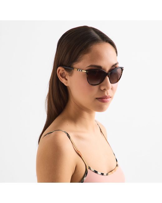 Burberry Brown Round Sunglasses
