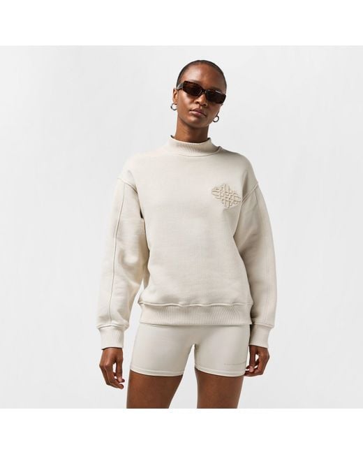 The Couture Club White Embroidered Knitted Crew Neck Jumper