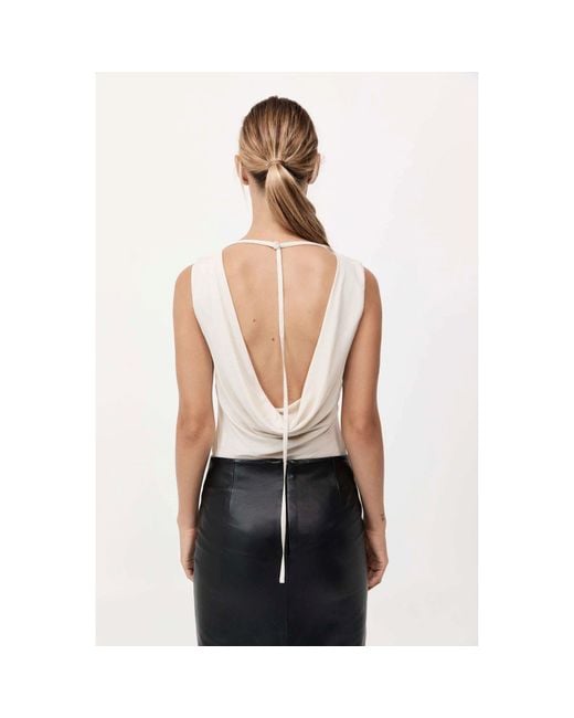 St. Agni Natural Draped Cowl Vest