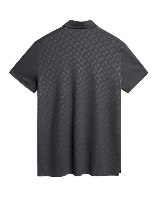 J.Lindeberg Black Short Sleeve Performance Polo Shirt for men