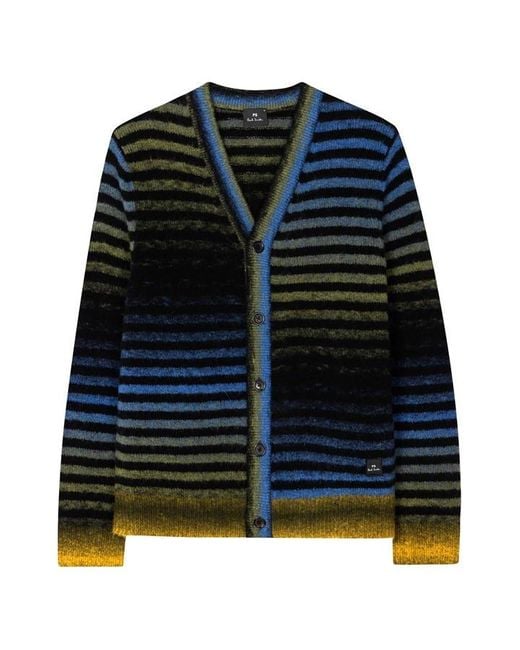 PS by Paul Smith Black Ps Stripe Cardigan Sn41 for men