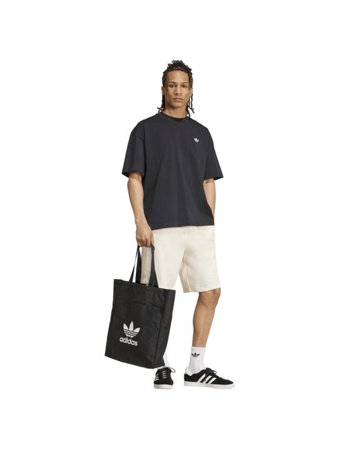 Adidas Originals White Fleece Jogger Shorts for men