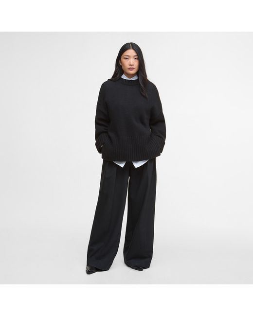 Barbour Blue Sophia Crew Neck Jumper