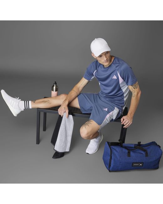 Adidas Blue Climacool Colorblock Shorts for men