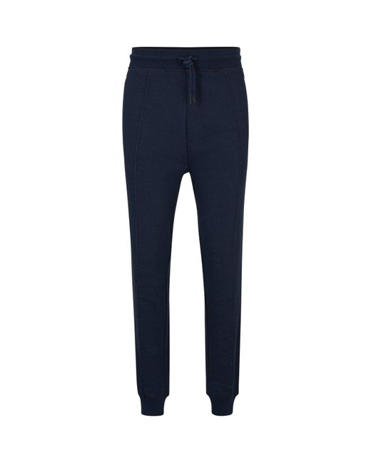 Boss Blue Seglitchstitch Closed Hem Fleece Joggers for men