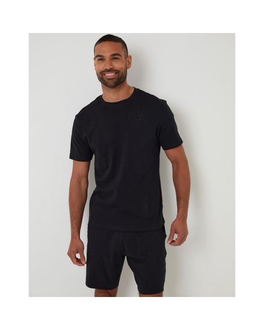 Threadbare Black Regular Fit Teewren T-Shirt for men
