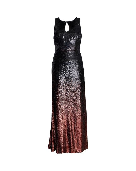 Gina Bacconi Purple Tallulah Ombre Sequin Maxi Dress