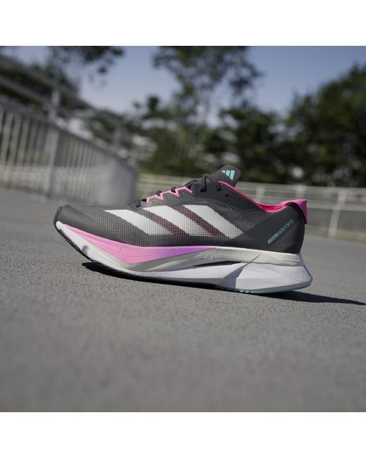 Adidas Blue Adizero Boston 12 Road Running Shoes