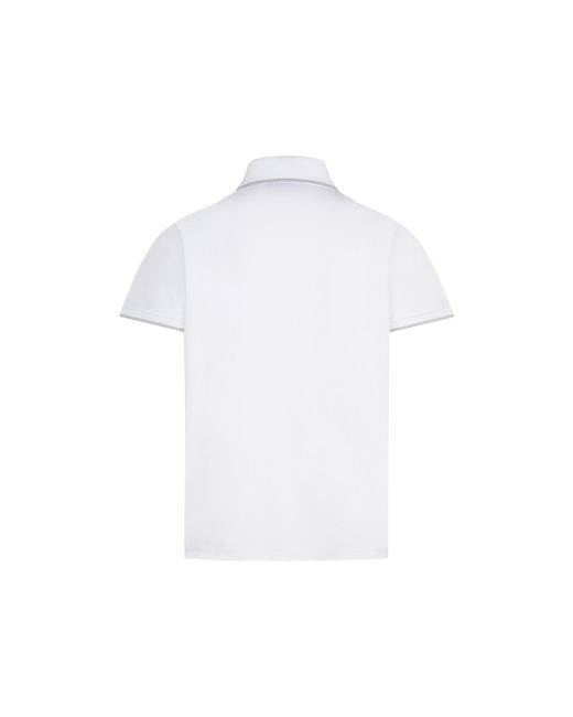 Mallet White Breathable Soft-Touch Short Sleeve Polo Shirt for men