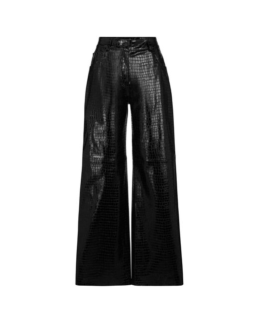 HUGO Black Hugara Leather Trousers