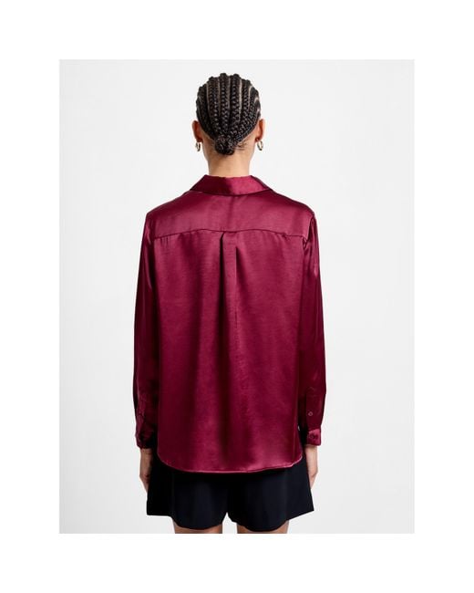 French Connection Red Fc Irinia Long Sleeve Blouse