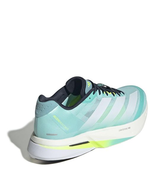 Adidas Green Adizero Boston 13 Road Running Shoes for men