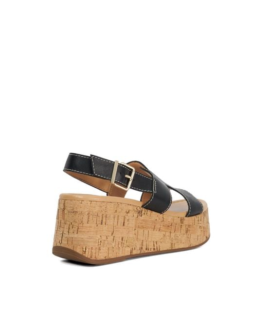Dune Blue Kouper Flatform Sandal
