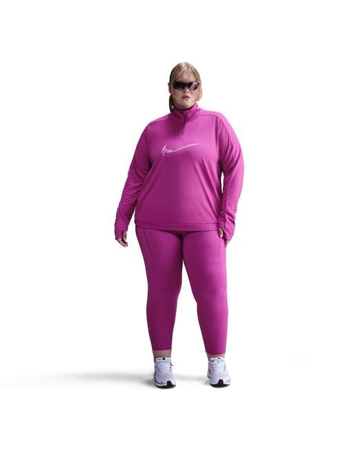 Nike Purple Long Sleeve Performance Running Top