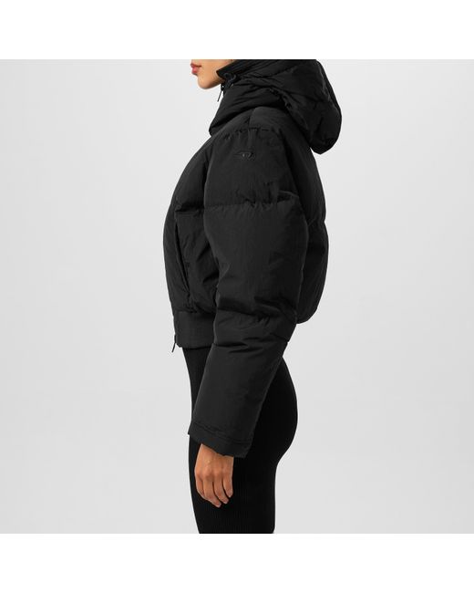 DIESEL Black Cropped Leather Biker Jacket
