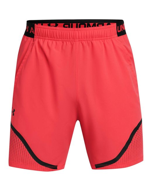 Under Armour Red Vanish Woven Performance Gym Shorts for men