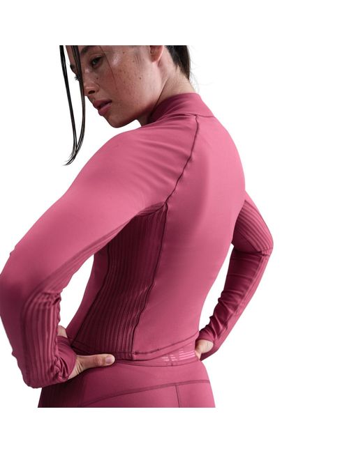 Nike Pink Long Sleeve Performance Gym Top