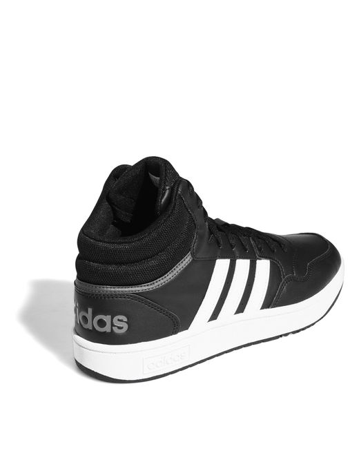 Adidas Black Hoops 3.0 Mid Classic Vintage Shoes for men